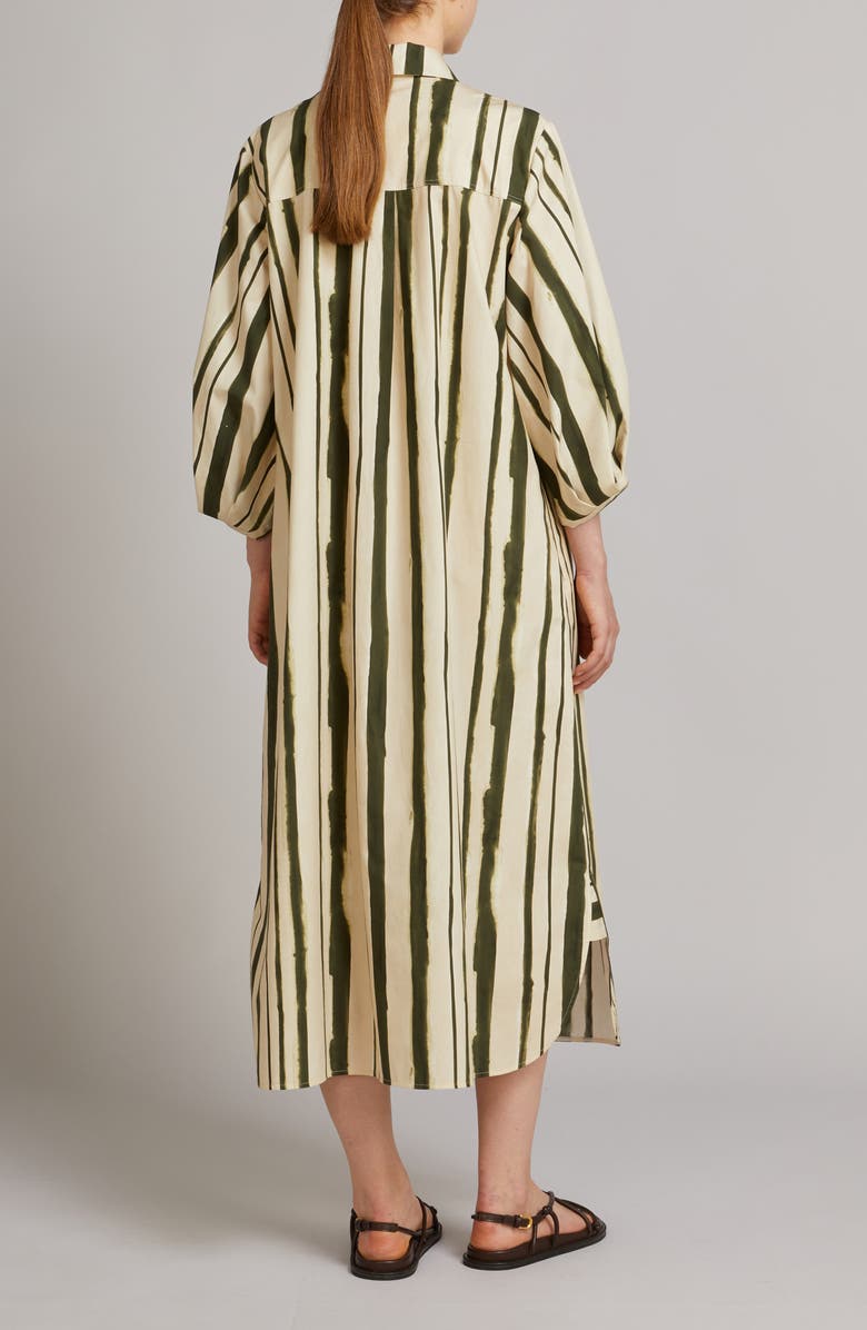 MM by Max Mara Falda Stripe Maxi Shirtdress, Alternate, color,