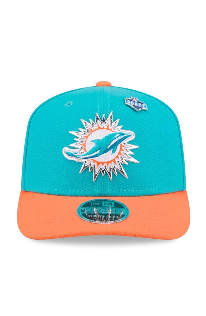 New Era Men's New Era  Aqua/Orange Miami Dolphins 2026 NFL Draft 9SEVENTY Adjustable Hat, Alternate, color, Aqua