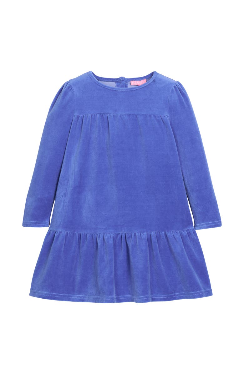 BISBY Kids' Velour Lisle Dress, Main, color, Regent's Blue