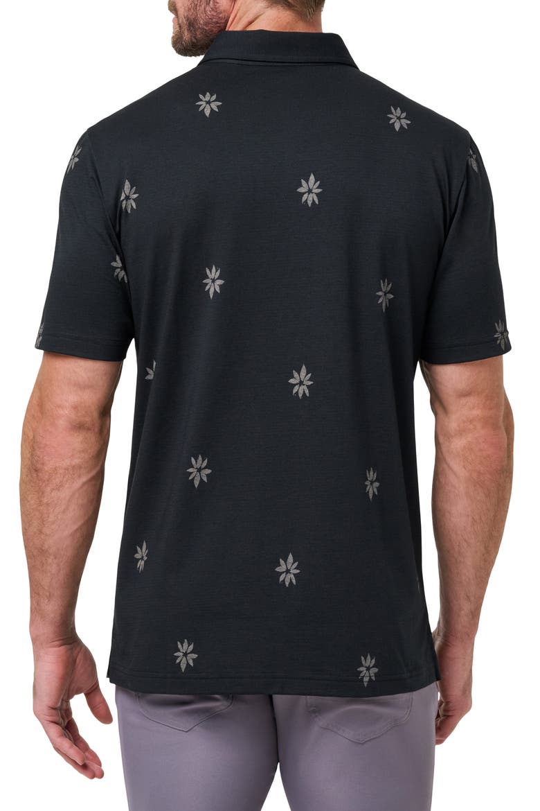 Rome Around Floral Button Down Polo, Alternate, color, BLACK