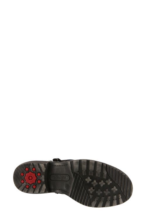 Spring Step Kathie Side Zip Bootie In Black Faux Leather