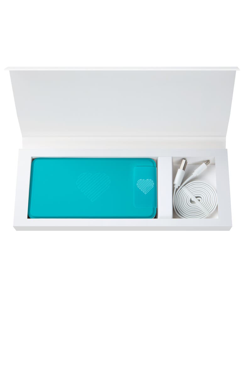 Riki Powerful LED-lighted Mirror & Power Bank, Alternate, color, WHITE