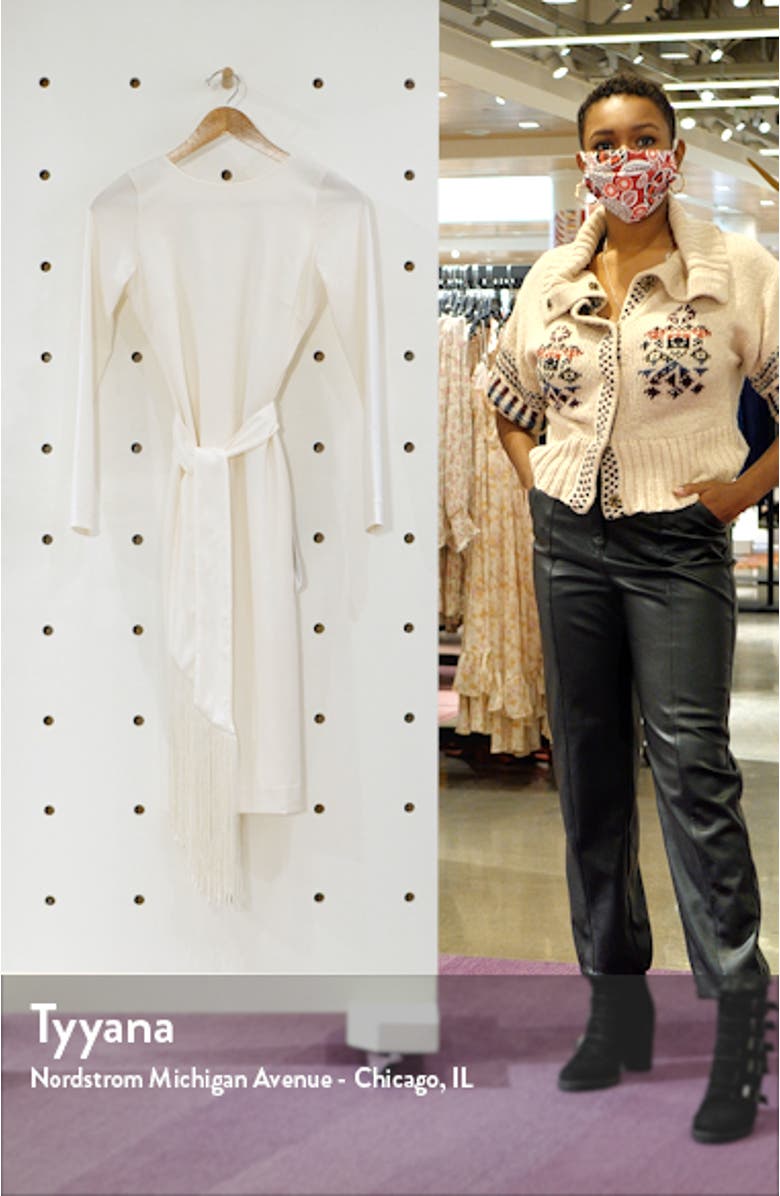 Caro Stretch Crepe Long Sleeve Midi Dress, sales video thumbnail