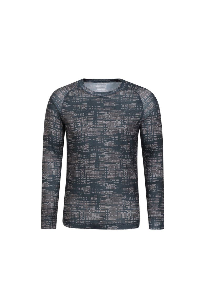 Talus Printed Long-Sleeved Thermal Top, Main, color, Black