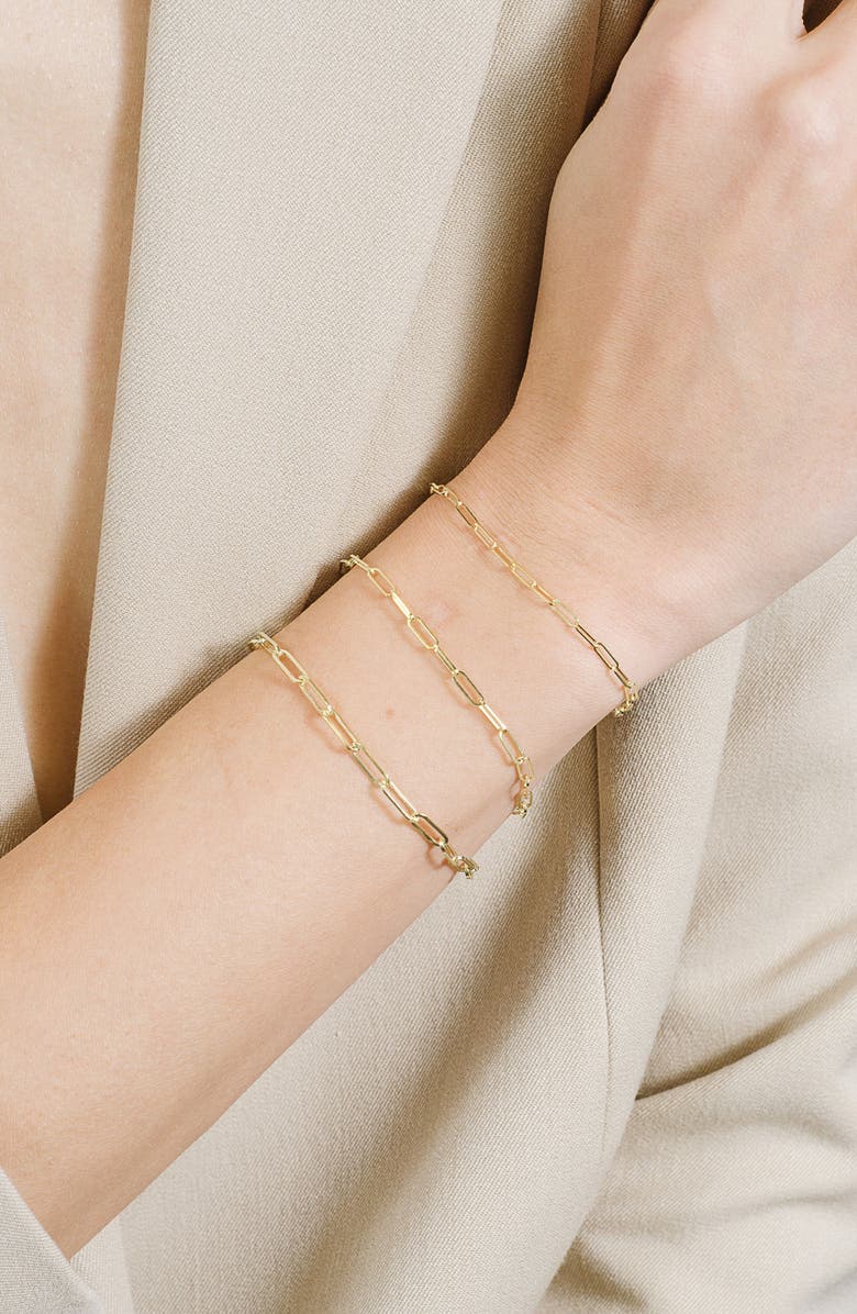 Poppy Finch Petite Paper Clip Chain Bracelet, Alternate, color,