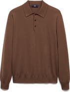 MANGO Merino Wool Polo Sweater