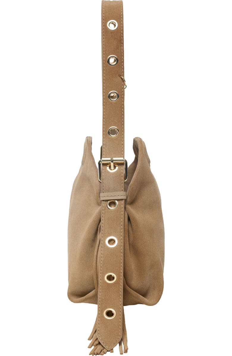 maje Suede Miss M bag, Alternate, color, Cappucino