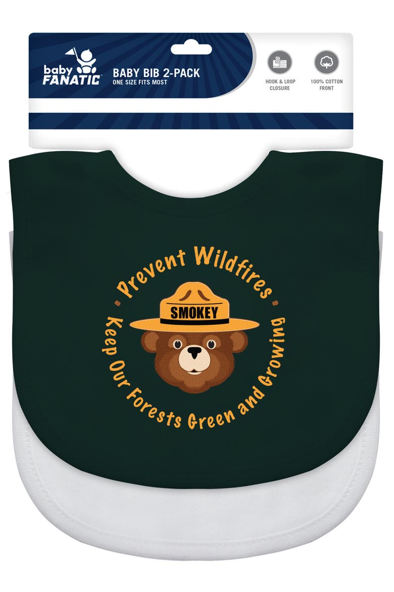 Smokey Bear - Baby Bibs 2-Pack, Alternate, color, Green