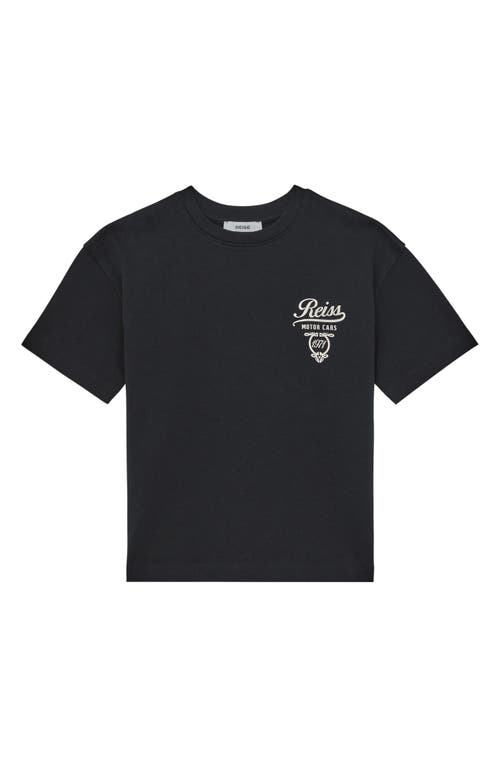 Reiss Kids' Russell Cotton Graphic T-shirt In Multi