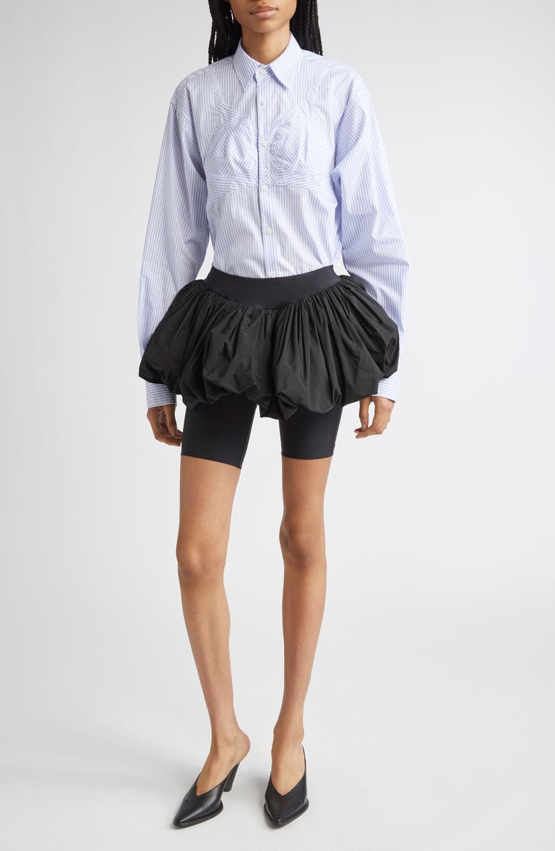 Vaquera Bra Stripe Cotton Poplin Button-Up Shirt, Alternate, color, 