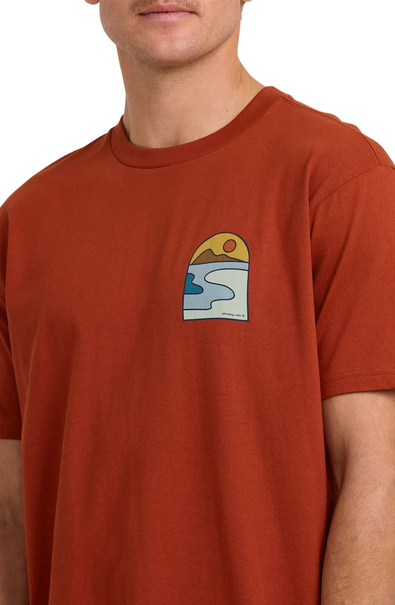 Billabong Sundown Adventure Division Organic Cotton Graphic T-Shirt, Alternate, color, Bark