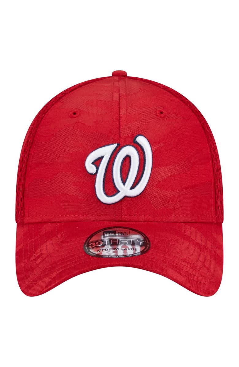 New Era Men's New Era Red Washington Nationals Subtle Camo 39THIRTY Flex Hat, Alternate, color, Red
