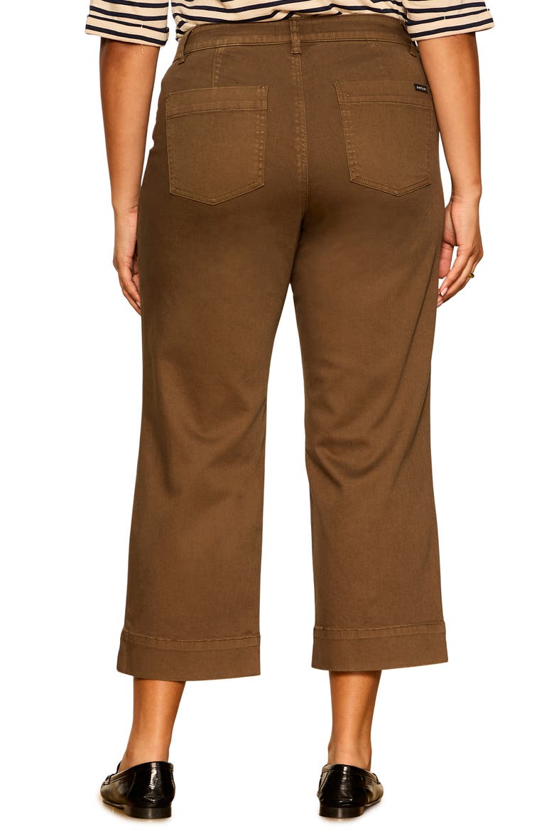 Insider Crop High Waist Cropped Straight Leg Jeans, Alternate, color, FORAGE GREEN