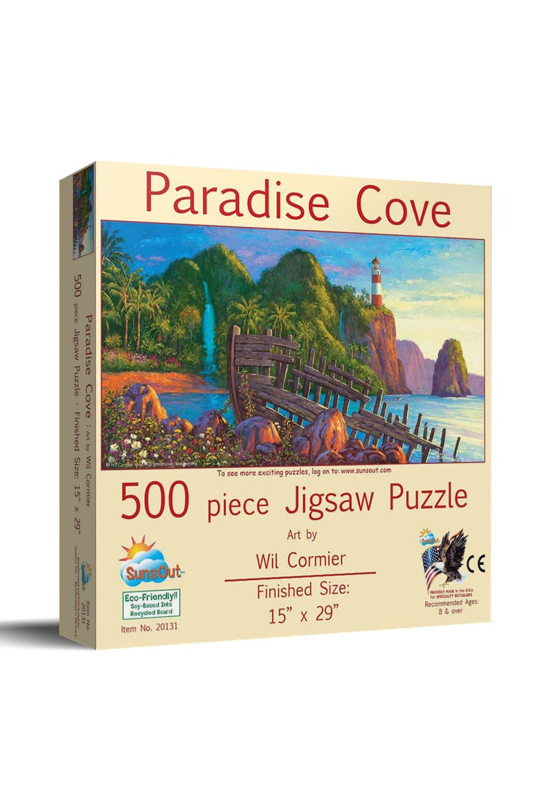 Paradise Cove 500 piece Jigsaw Puzzle for Adults, Main, color, Multicolor