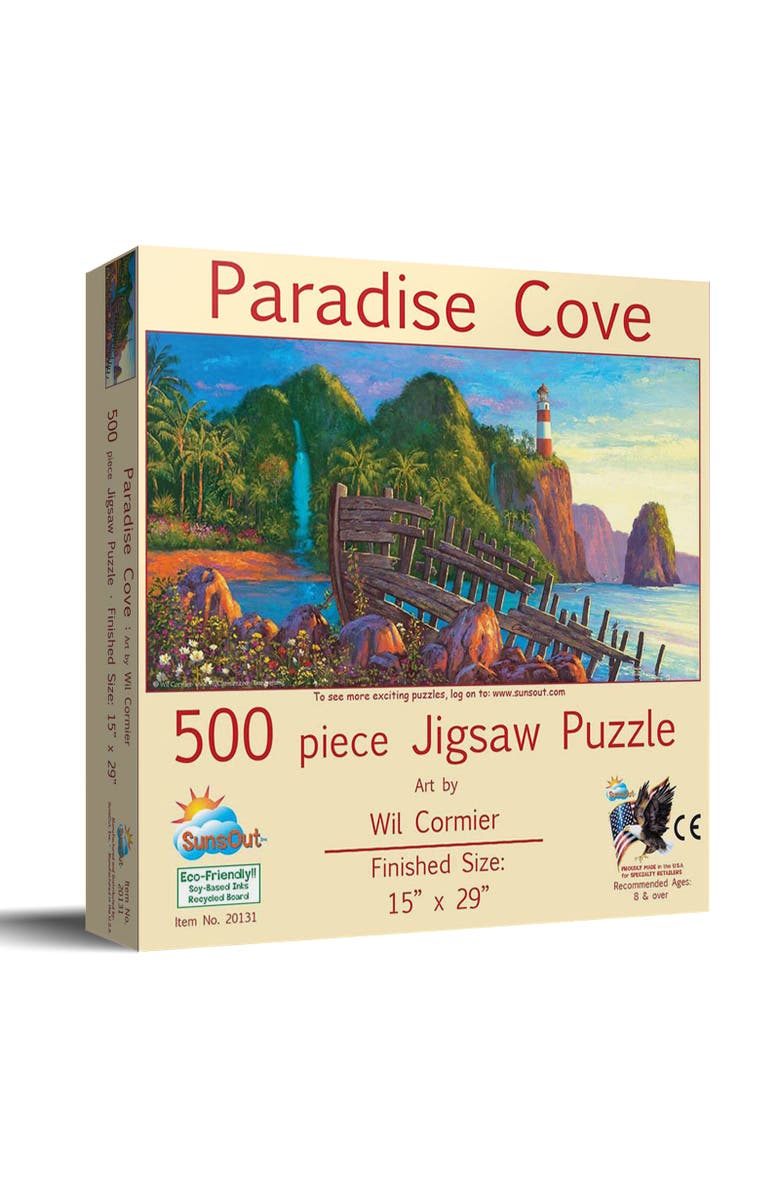 Sunsout Paradise Cove 500 piece Jigsaw Puzzle for Adults, Main, color, Multicolor