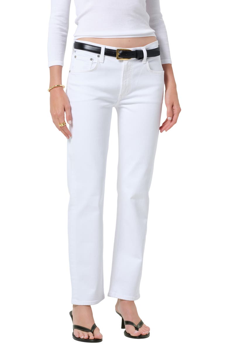 Citizens of Humanity Anissa Straight Leg Jeans, Main, color, Bon Bon White