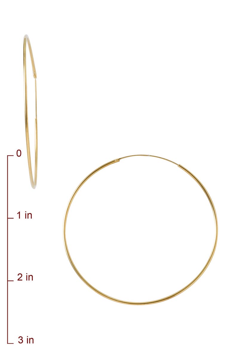 Argento Vivo Extra Large Endless Hoop Earrings, Alternate, color, GOLD