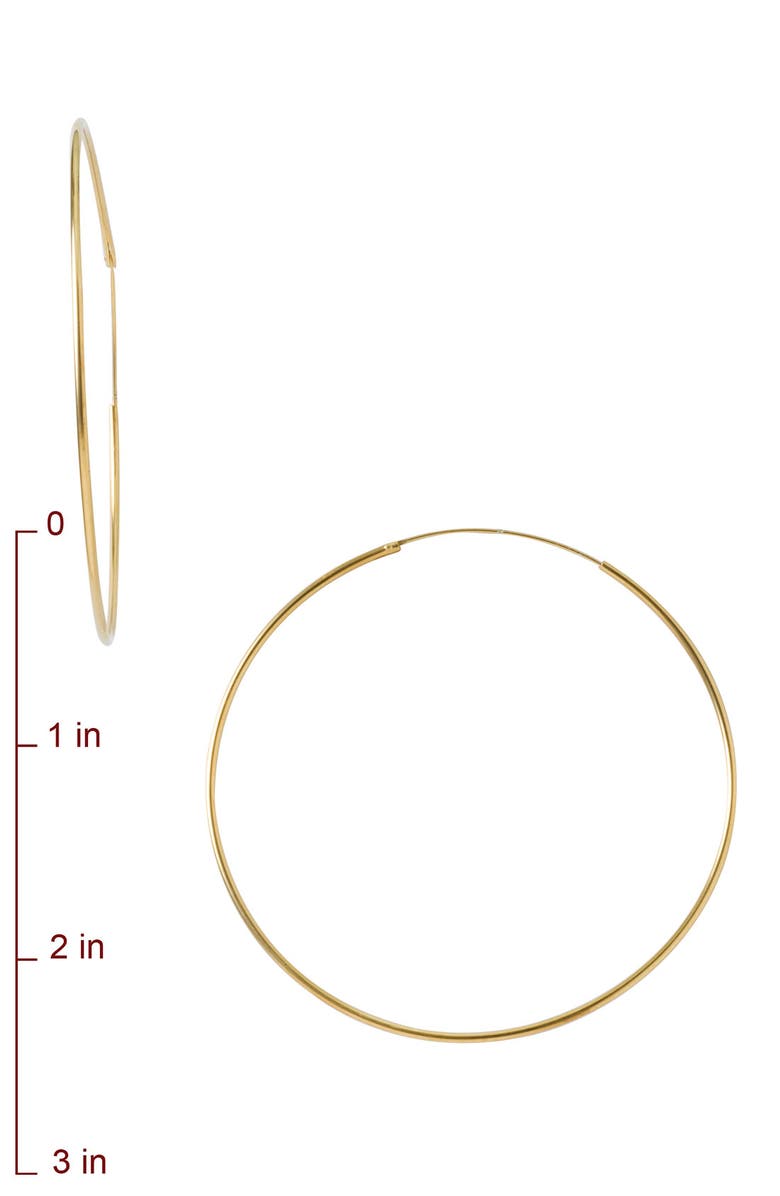 Argento Vivo Sterling Silver Argento Vivo Extra Large Endless Hoop Earrings, Alternate, color, Gold