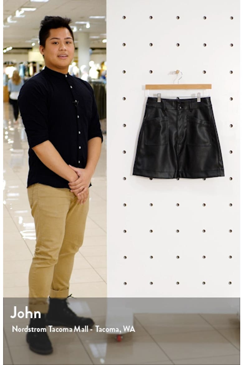 Faux Leather A-Line Mini Skirt video