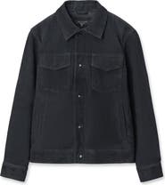 rag & bone Suede Trucker Jacket