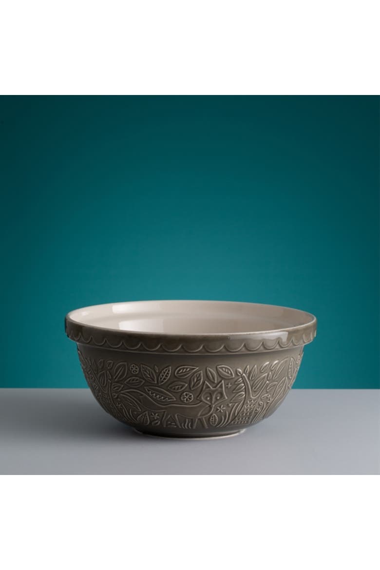 In The Forest Fox Size 12 Mixing Bowl, Gray, 4.25 Quart, Alternate, color, Grey
