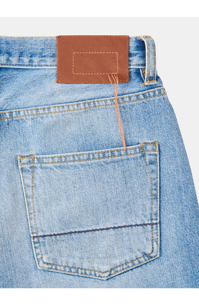 Fortela Winonaj Japan Selvedge Bleach Wash Denim Shorts, Alternate, color, Light Blue