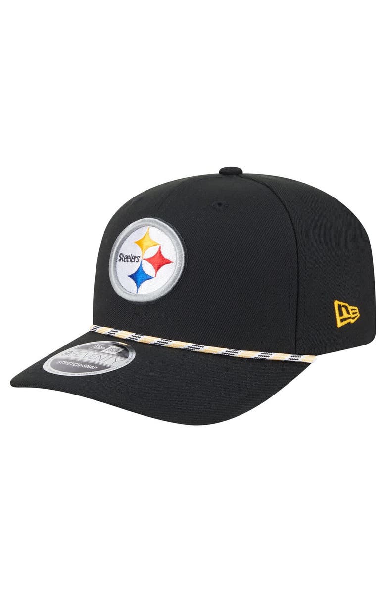 New Era Men's New Era Black Pittsburgh Steelers Gameday Multi Rope 9SEVENTY Stretch-Snap Hat, Main, color, Black
