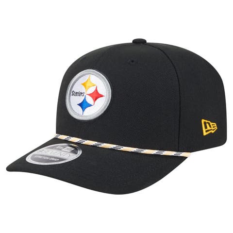 Men's New Era Black Pittsburgh Steelers Gameday Multi Rope 9SEVENTY Stretch-Snap Hat