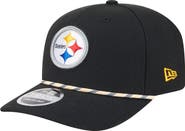 New Era Men's New Era Black Pittsburgh Steelers Gameday Multi Rope 9SEVENTY Stretch-Snap Hat
