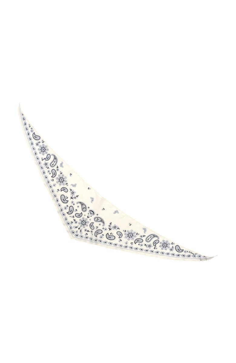 Echo Bandana Triangle Scarf, Alternate, color, Cream