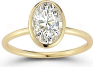 GLAZE JEWELRY Oval Cut Moissanite Solitaire Ring