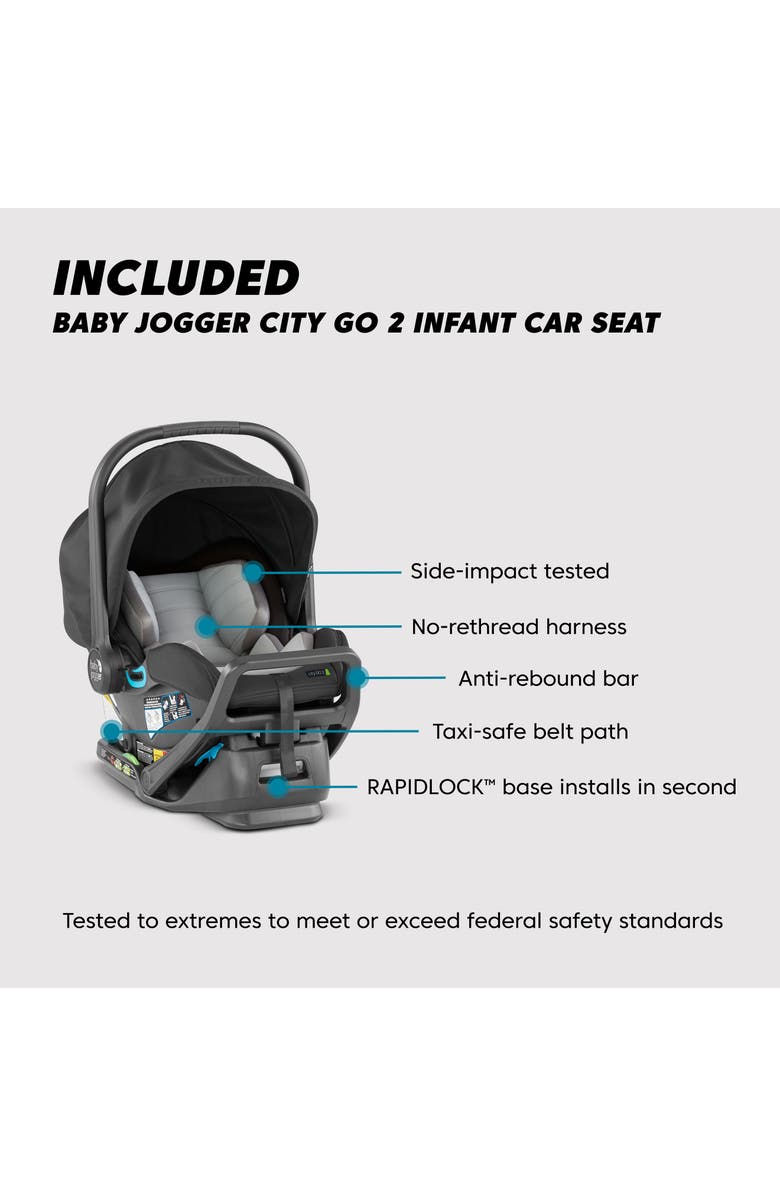 Baby Jogger city mini<sup>®</sup> GT2 Stroller & City GO<sup>™</sup> 2 Infant Car Seat Travel System, Alternate, color, Opluent Black