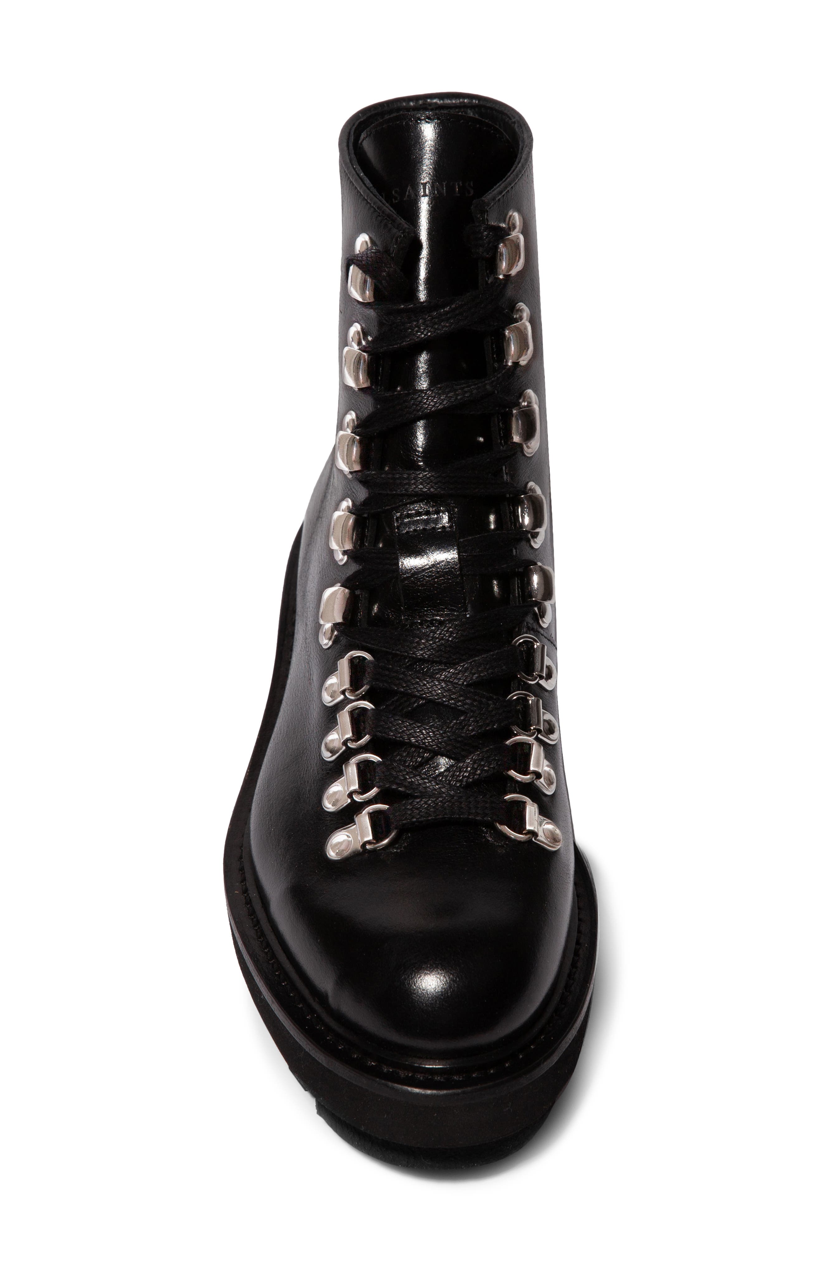 AllSaints Wanda Genuine Shearling Lug Sole Combat Boot, Alternate, color, 