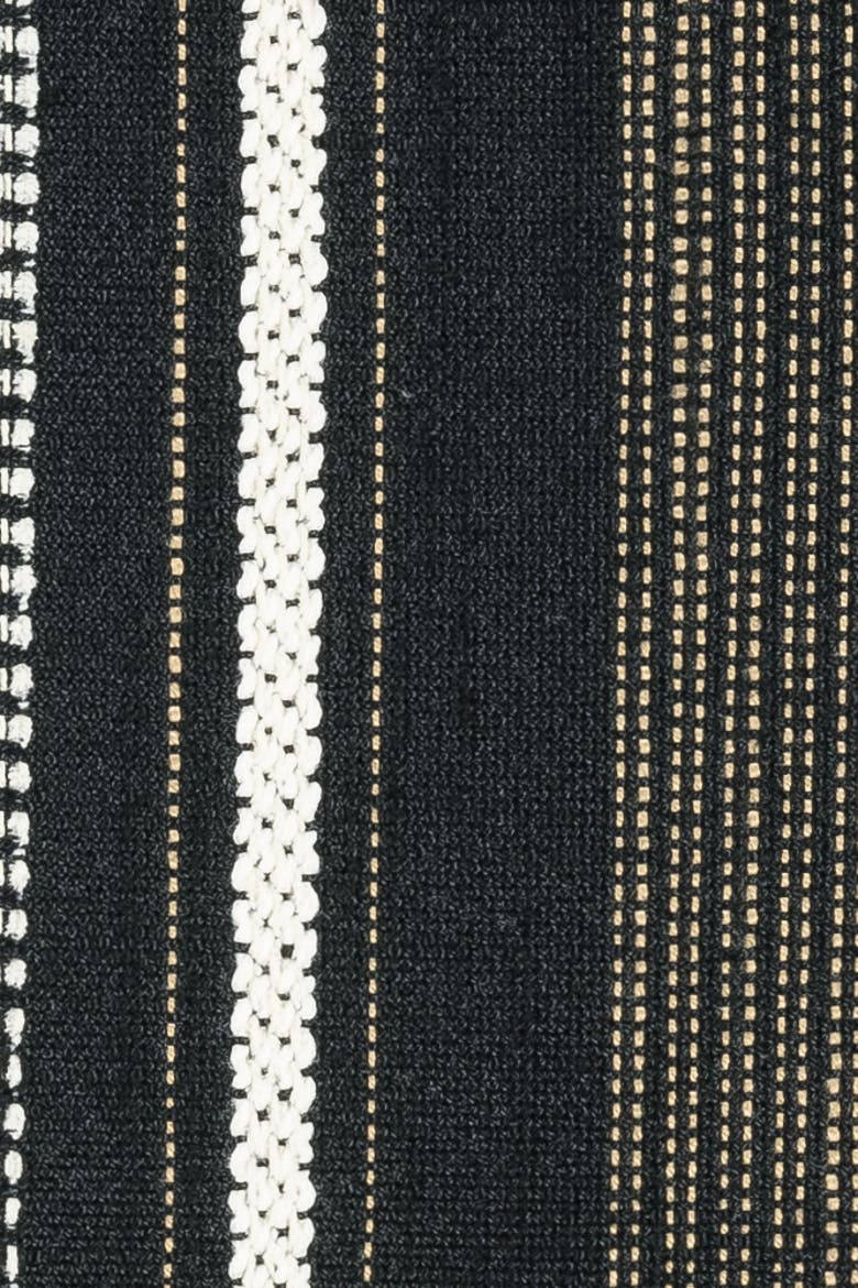 Pathway Textured Stripe Indoor & Outdoor Woven Accent Pillow, Alternate, color, Ebony