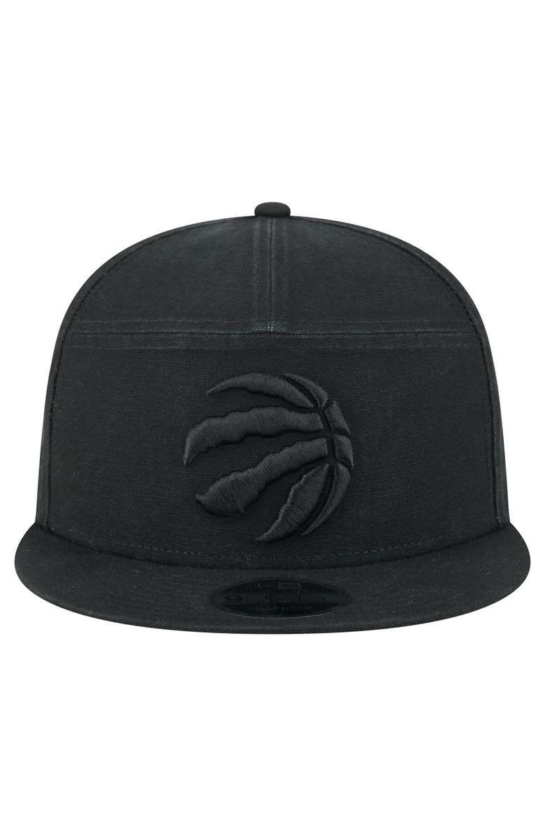 New Era Men's New Era Black Toronto Raptors Adventure Canvas Split Panel 9FIFTY Snapback Hat, Alternate, color, 