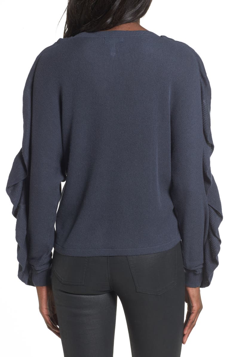 Leith Ruffle Sleeve Sweater, Alternate, color,
