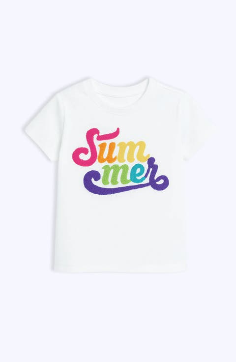 Summer Applique Short Sleeve Tee