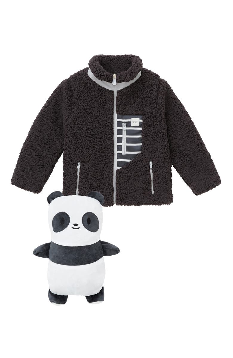 Cubcoats Kids' Papo the Panda 2-in-1 Stuffed Animal Fleece Jacket, Main, color, 