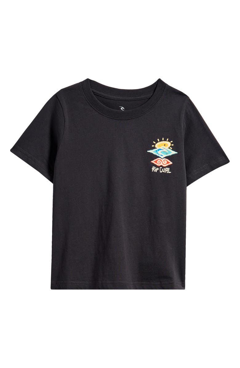 Rip Curl Kids' Icons of Shred Cotton Graphic T-Shirt, Main, color, Washed Black