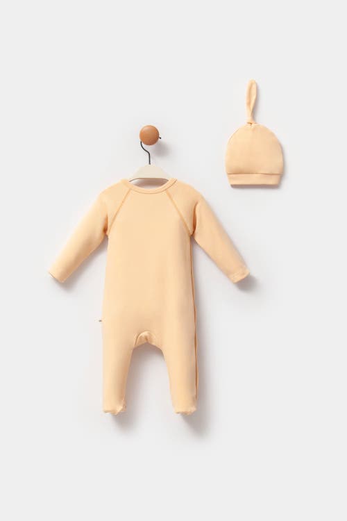 Moi Noi Lovely Bunny One-piece Set In Orange