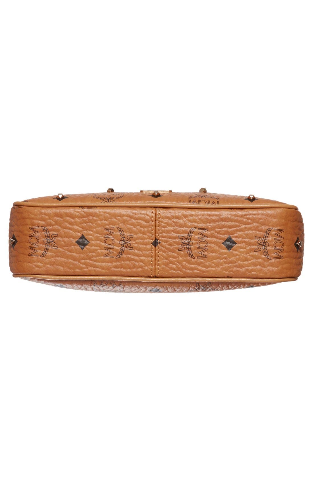 MCM 'Gold Visetos' Shoulder Bag, Alternate, color, 