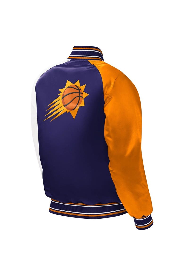 Youth Starter Purple Phoenix Suns Raglan Full-Snap Varsity Jacket, Alternate, color, Purple