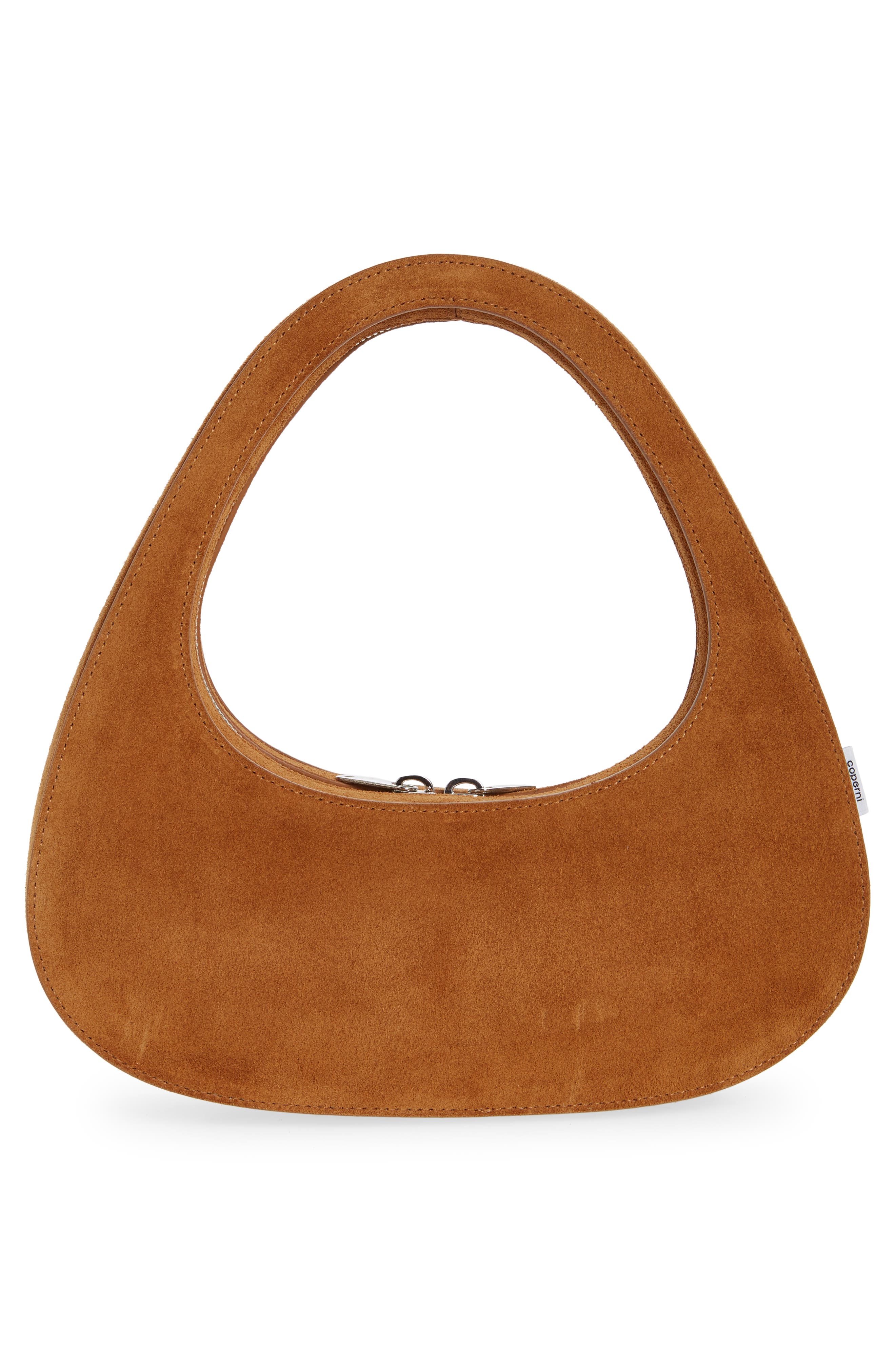 Coperni Swipe Baguette Suede Top Handle Bag, Alternate, color, 