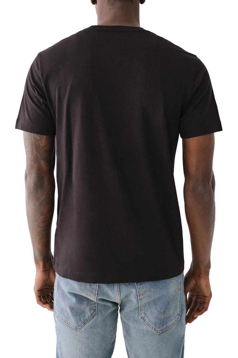 Cowboy Embroidered Cotton Graphic T-Shirt, Alternate, color, JET BLACK