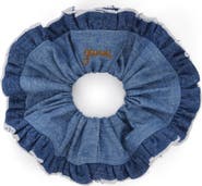 Ganni Lightweight Denim Scrunchie