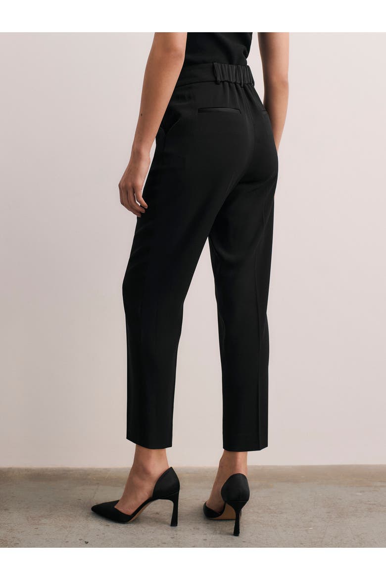 Tavira Clever Crepe Slim Trousers, Alternate, color, Black
