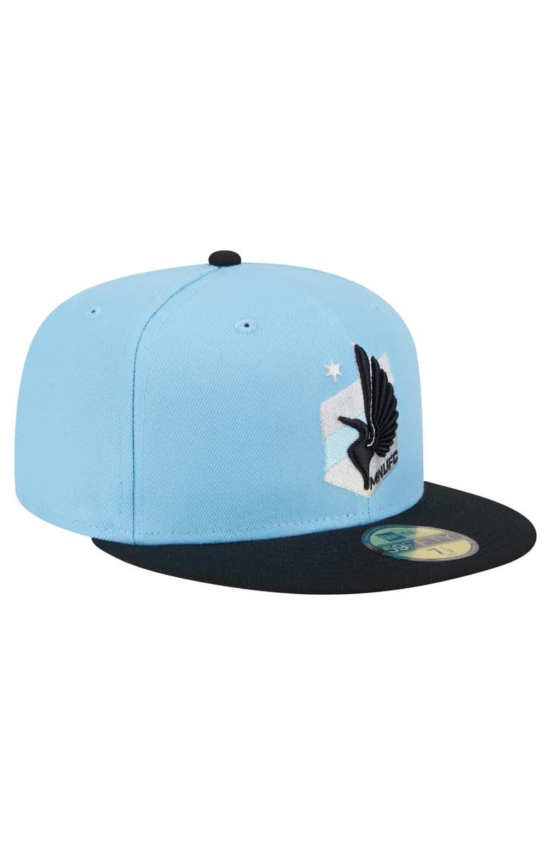 New Era Men's New Era Light Blue Minnesota United FC 2025 Kickoff 59FIFTY Fitted Hat, Alternate, color, Light Blue