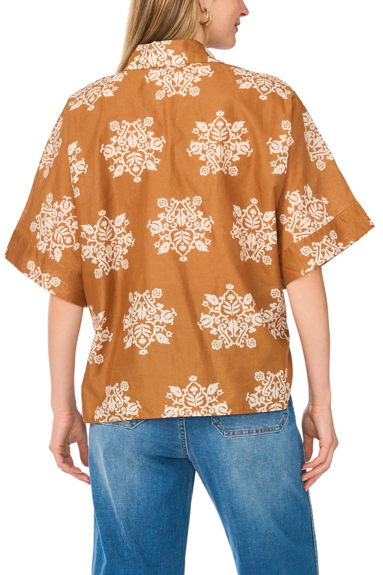 Tie Front Shirt, Alternate, color, ROOT BROWN