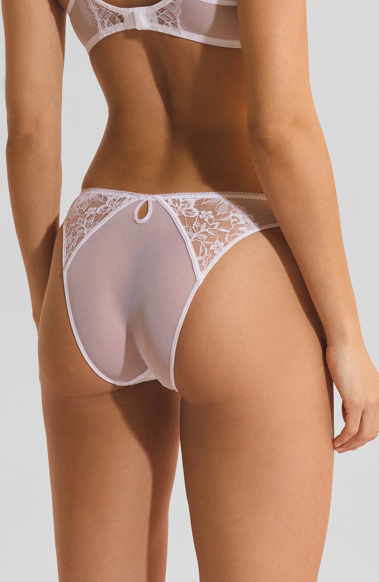 Etam Mascarade Culotte Tulle & Lace Panties, Alternate, color, White