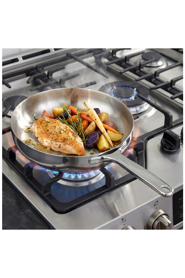 Belly Tri-Ply Stainless Steel Skillet, Alternate, color, STELLAR